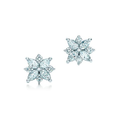 tiffany victoria cluster earrings